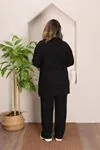 RENKTE GENİŞ KESİM UZUN KOL SİYAH KAŞKORSE TAKIM