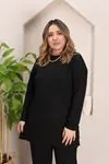 RENKTE GENİŞ KESİM UZUN KOL SİYAH KAŞKORSE TAKIM