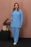 RENKTE ÖZEL ÜRETİM BATTAL MAVİ İKİLİ TAKIM