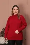 RENKTE STANDART BOĞAZLI BORDO TRİKO KAZAK