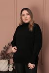 RENKTE STANDART BOĞAZLI SİYAH TRİKO KAZAK