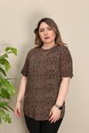 RENKTE DESENLİ ESNEK DUBLE KOL BLUZ