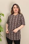 RENKTE DESENLİ ESNEK DUBLE KOL BLUZ