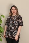 RENKTE DESENLİ ESNEK DUBLE KOL BLUZ
