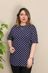 RENKTE DESENLİ ESNEK DUBLE KOL BLUZ