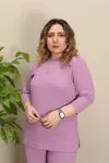 RENKTE DUBLE DİRSEK KOL LİLA TAKIM