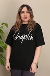 RENKTE YAZILI SİYAH TSHİRT
