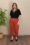 RENKTE PALAZZO KİREMİT PANTOLON