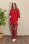 RENKTE ALT DESENLİ DUBLE KOL TAKIM