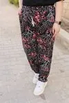 RENKTE EKSTRA BATTAL DESENLİ ESNEK PANTOLON