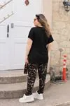 RENKTE ÜST SİYAH ALT DESENLİ GENİŞ KESİM PENYE TAKIM