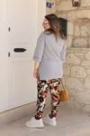 RENKTE ALT DESENLİ DAR PAÇA TAKIM