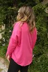 RENKTE BATTAL CEPSİZ PEMBE GÖMLEK