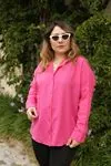 RENKTE BATTAL CEPSİZ PEMBE GÖMLEK