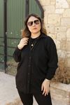 RENKTE ESNEK SİYAH BÜRÜMCÜK GÖMLEK