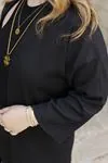 RENKTE GENİŞ KESİM SİYAH KİMONA TAKIM