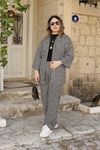 RENKTE GENİŞ KESİM DESENLİ KİMONA TAKIM