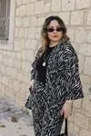 RENKTE GENİŞ KESİM DESENLİ KİMONO TAKIM
