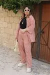 RENKTE EKO DESENLİ KİMONO TAKIM