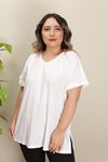 RENKTE KAŞKORSE BATTAL BEYAZ TSHİRT