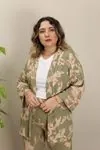 RENKTE GENİŞ KESİM DESENLİ KİMONO TAKIM