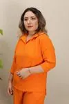 RENKTE POLO YAKA TURUNCU ŞORTLU TAKIM