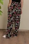 RENKTE BOL PAÇA DESENLİ DOKUMA PANTOLON