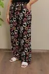 RENKTE BOL PAÇA DESENLİ DOKUMA PANTOLON