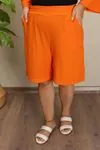 RENKTE GENİŞ KESİM TURUNCU ŞORT