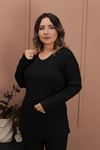 RENKTE V YAKA STANDART SİYAH KAŞKORSE TRİKO