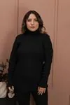 RENKTE BALIKÇI YAKA STANDART SİYAH KAŞKORSE TRİKO