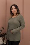 RENKTE V YAKA STANDART HAKİ YEŞİL KAŞKORSE TRİKO
