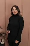 RENKTE BALIKÇI YAKA STANDART SİYAH KAŞKORSE TRİKO