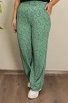 RENKTE DESENLİ ESNEK BÜRÜMCÜK BOL PAÇA PANTOLON