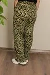 RENKTE DESENLİ ESNEK BÜRÜMCÜK BOL PAÇA PANTOLON