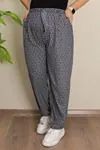 RENKTE BATTAL DESENLİ SÜET PANTOLON