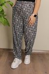 RENKTE BATTAL DESENLİ SÜET PANTOLON