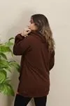 RENKTE GENİŞ KESİM CEPLİ KAHVERENGİ SWEAT & TUNİK