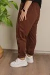 RENKTE JOGGER BATTAL KAHVERENGİ EŞOFMANALTI