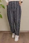 RENKTE BATTAL DESENLİ SÜET PANTOLON