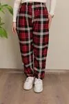 RENKTE BATTAL DESENLİ SÜET PANTOLON