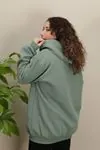RENKTE ÜÇ İPLİK ŞARDONLU BATTAL YEŞİL CEKET