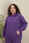 RENKTE BATTAL ÜÇ İPLİK ŞARDONLU MOR TAKIM