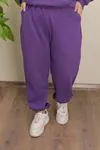 RENKTE BATTAL ÜÇ İPLİK ŞARDONLU MOR TAKIM