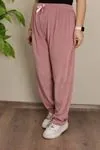 RENKTE BATTAL FRANSIZ KADİFE PUDRA PEMBE TEK ALT