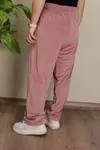 RENKTE BATTAL FRANSIZ KADİFE PUDRA PEMBE TEK ALT