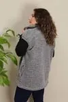RENKTE BATTAL GRİ PELUŞ YELEK