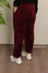 RENKTE BORDO KADİFE JOGGER PANTOLON
