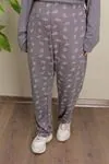RENKTE BATTAL BEDEN GRİ ŞARDONLU PİJAMA TAKIMI