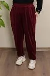 RENKTE BORDO KADİFE JOGGER PANTOLON